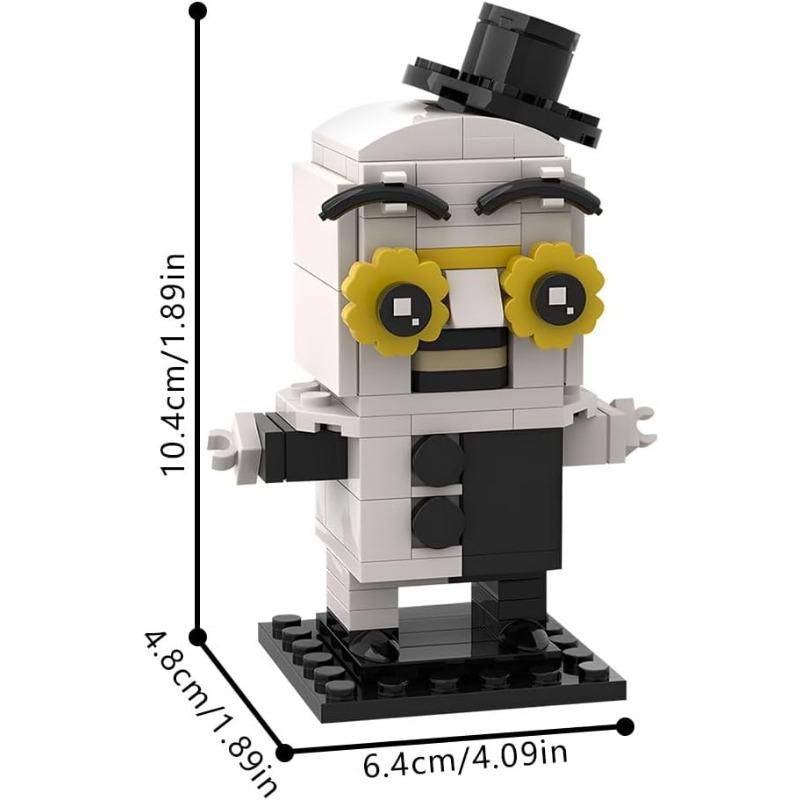 102PCS Art The Clown Building Block Toy,Terrorist Model Set with Yellow Glasses,Collection of Classic Movie Villains Gifts for Boys and Girls