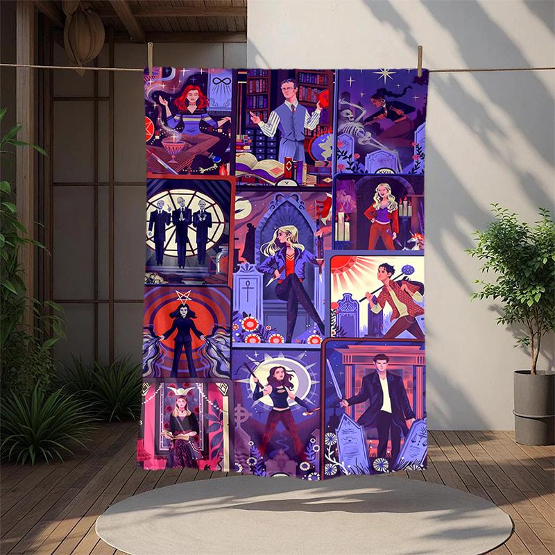 Buffy Flannel Blanket Soft Warm All-Season Throw, Design for Camping, Car Travel, Hiking Sofa, Bed, Office Perfect Gift for Parties