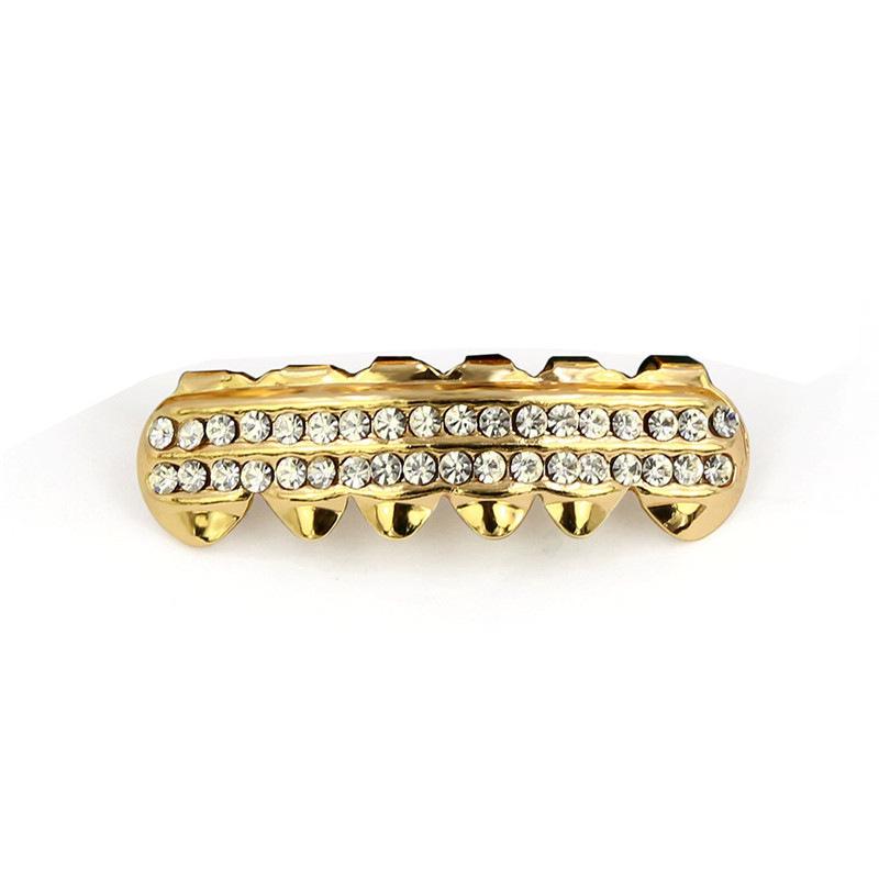 Gold-Plated Hip Hop Grillz - Twill Style