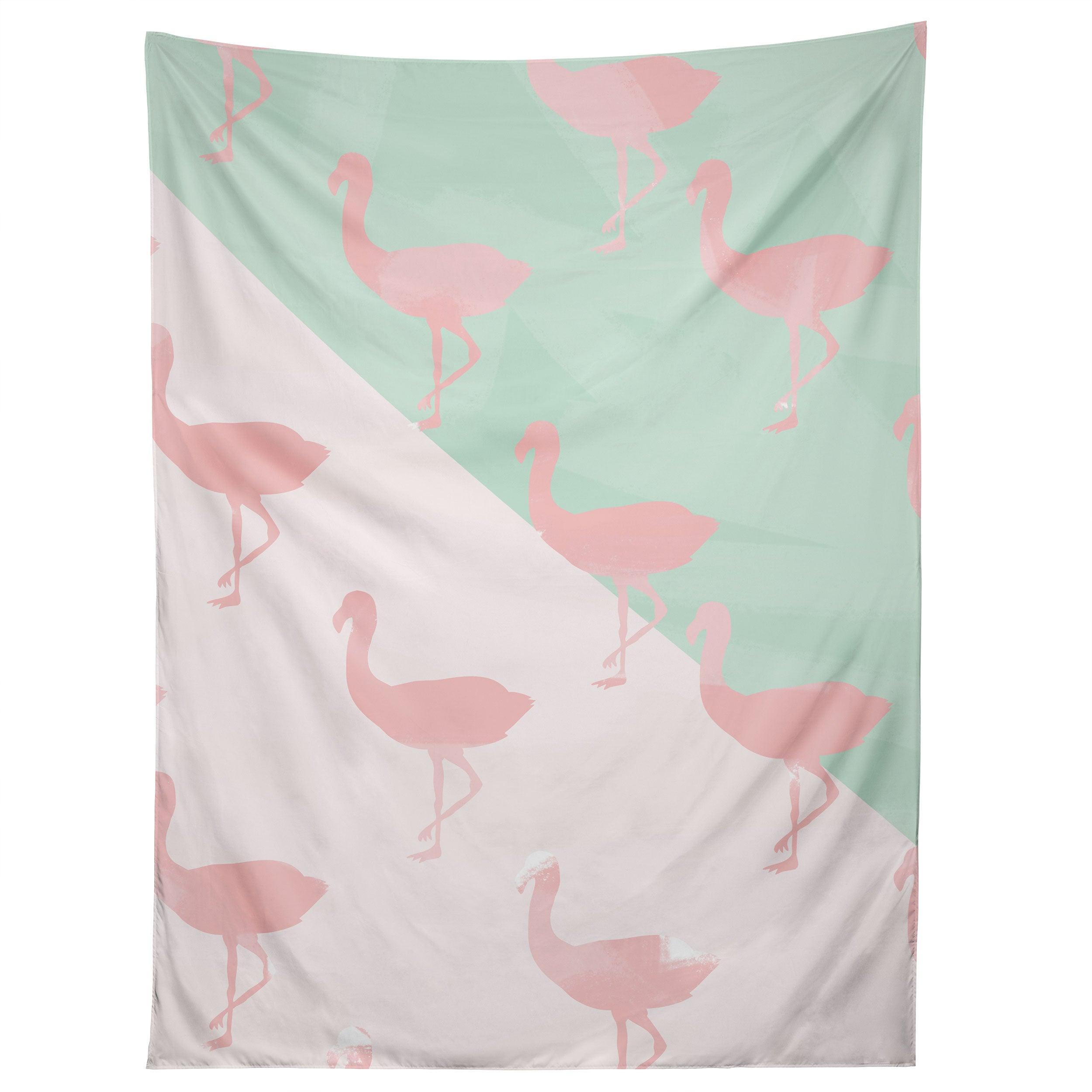 PALM SPRING FLAMINGOS tapestry 75x100