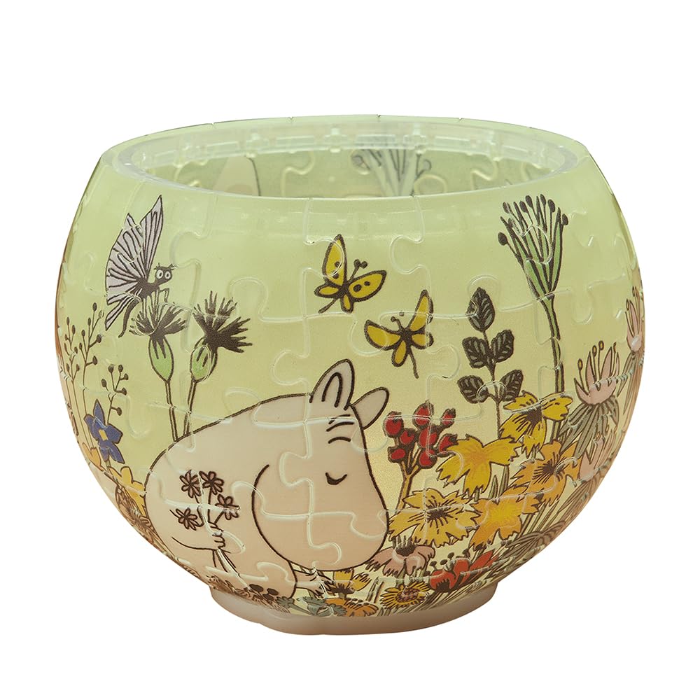 

Yanoman Jigsaw Moomin Lampshade Fun Flower Garden Includes Piece Request Postcard and Dedicated LED Stand 80-Piece Puzzle, Puzzle, (10x14.7cm),