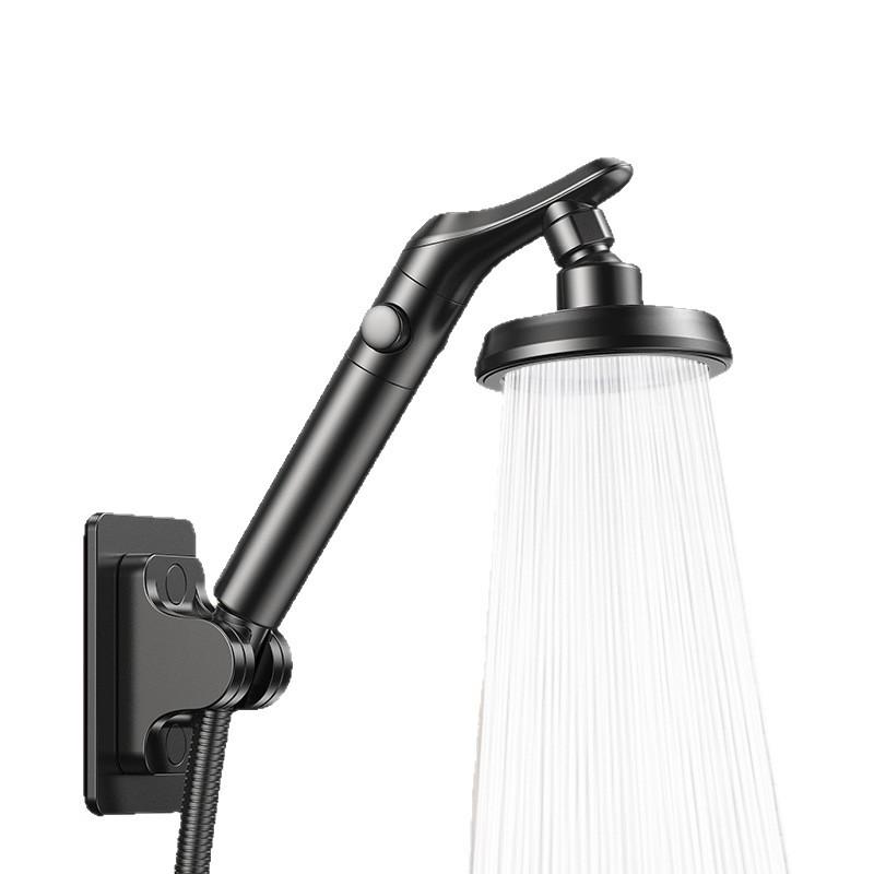 Rotatable Shower Head with Handheld High Pressure Hand Held Shower Head & Rain Shower Head 2-IN-1for Bathroom (Black,ABS Plastic) чёрный