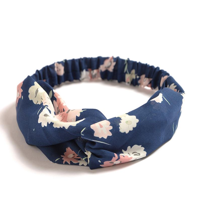 Fashion Women Girls Summer Bohemian Hair Bands Print Headbands Vintage Cross Turban Bandage Bandanas HairBands Hair Accessories