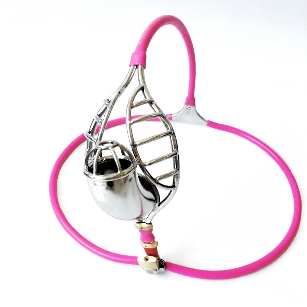 Male Chastity Belt Cock Cage Invisible Pants Stainless Steel Chastity Device Hook Bird Cage Breath Underwear Sex Toys for Adult