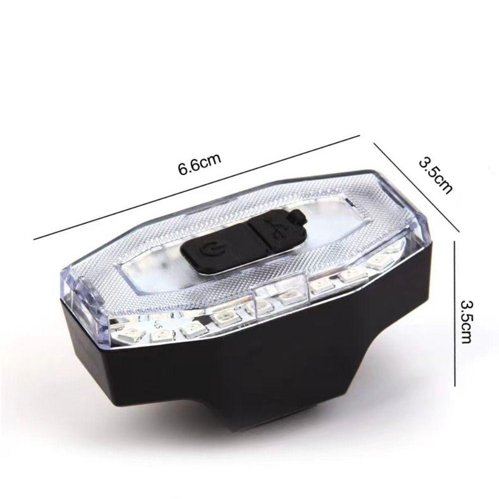 Waterproof Bike Tail Light Rainbow LED Rear Taillight Bright Light Skateboard Light  Safety Warning