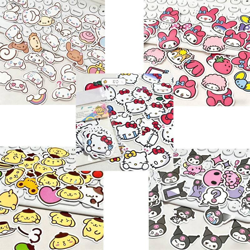 

200Pcs Kawaii My Melody Kuromi Hello Kitty Stickers for Girls DIY Laptop Phone Diary Cute Cartoon Sanrio Sticker Decals Holiday Gift Novelty Stationer 5 Bag