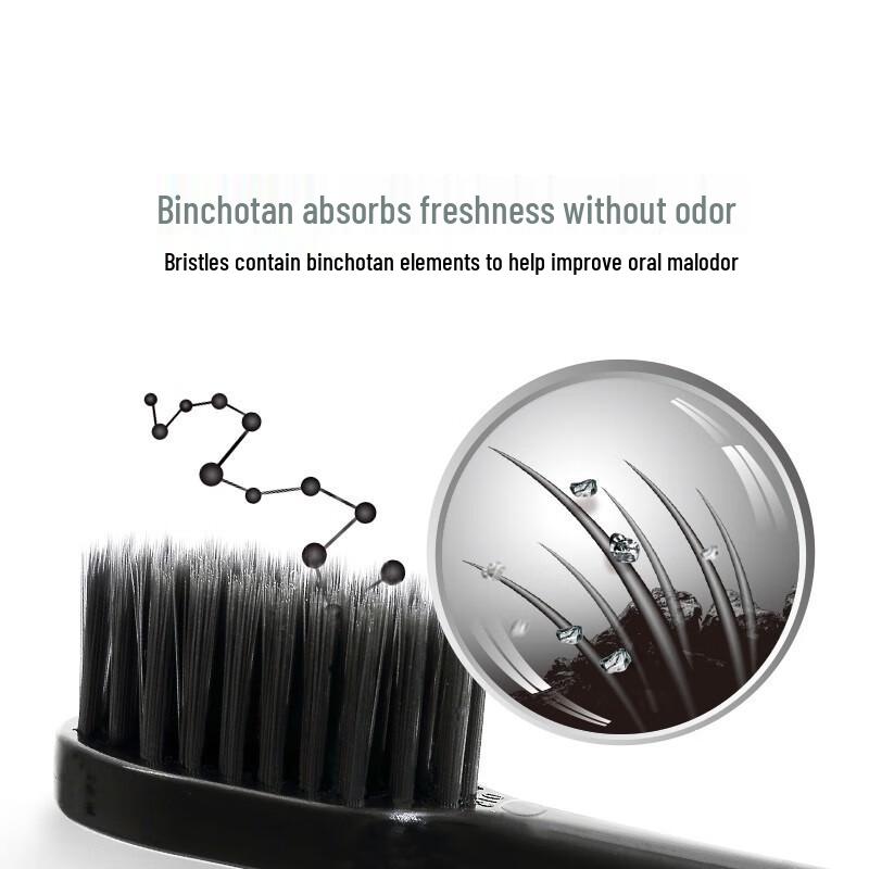 SIOOUK Charcoal Soft Bristle Toothbrush