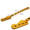 Four-String Yellow Matte Electric Bass Guitar Neck with 20 Frets and Square Markers