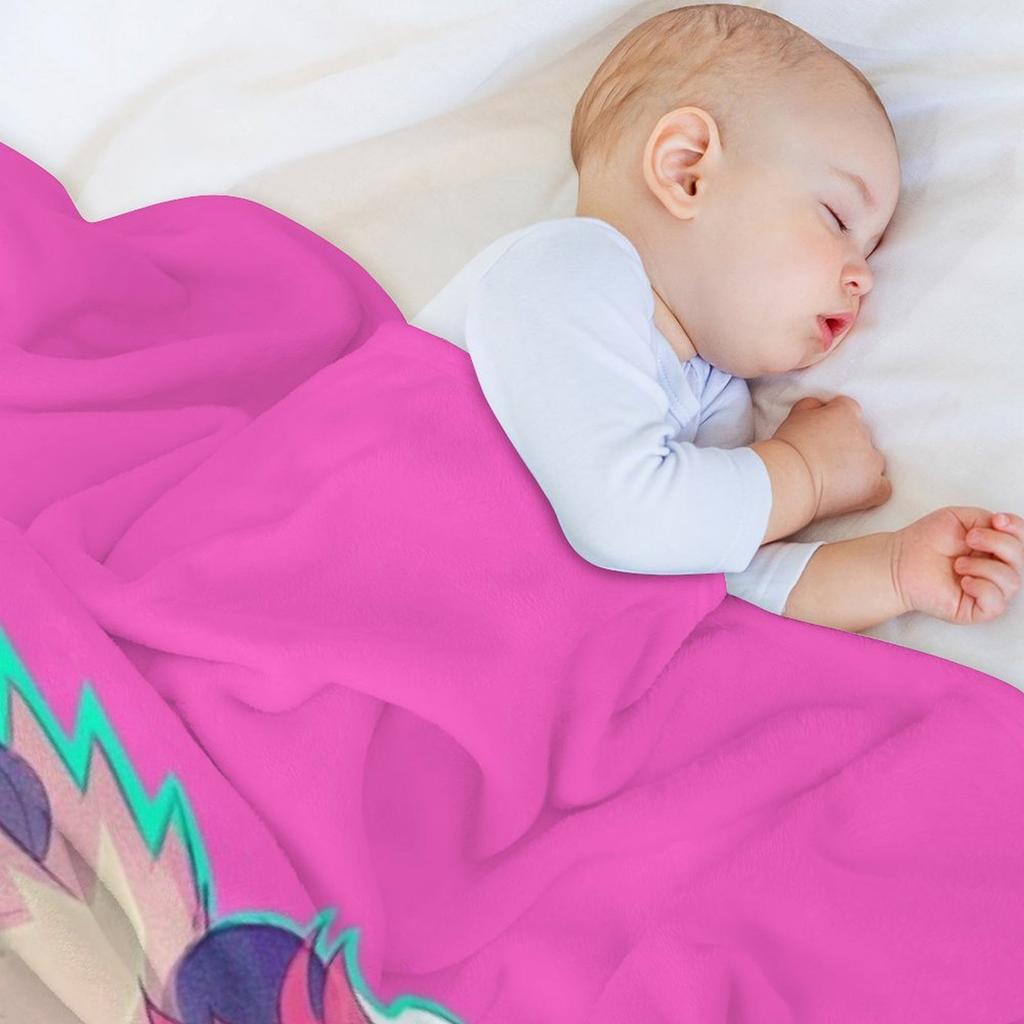 PINK - Kiribaku Throw Blanket wednesday Single Plaid Quilt Blankets