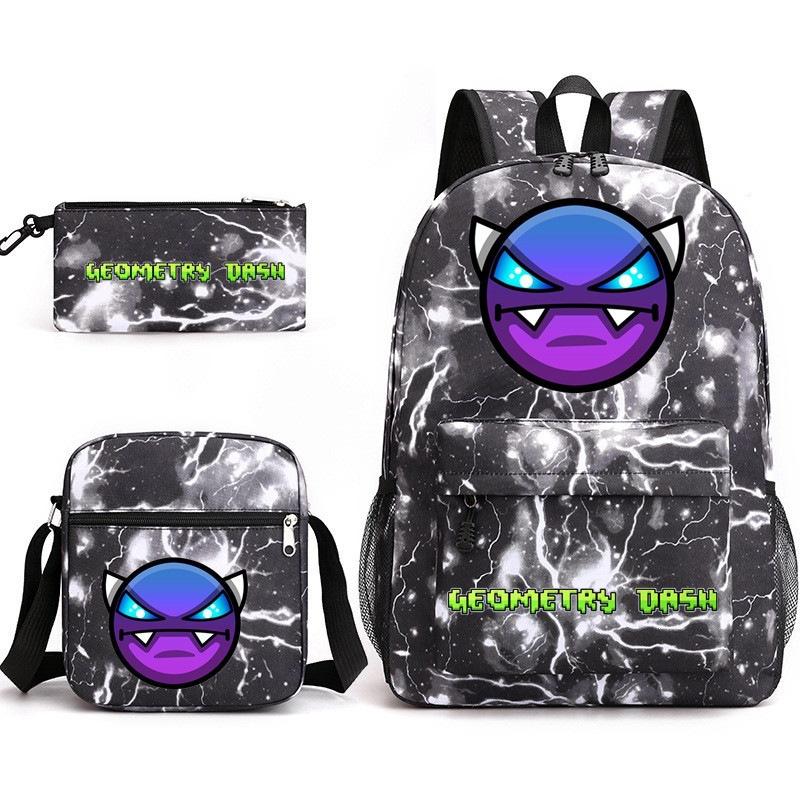 3-teiliges Schulrucksack-Set für Schüler Große Kapazität Oxford-Stoff Schultasche mit Schultergurt und Federmäppchen