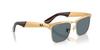 Sunglasses 0RB3875 WAYFARER DELUXE SANDBLASTED LEGEND GOLD DARK BLUE POLAR 92763R56 Polarized [Ray-Ban]