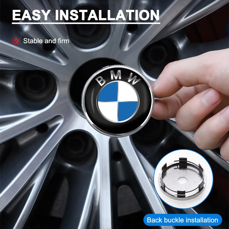 4 stk 60MM Bilhjul Senter Navkapsel Biltilbehør For BMW M Performance E53 E60 E61 E62 E70 E71 E83 E84 E87 X2 X3 X4 X5 X6