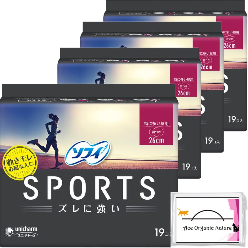 

[Оптовая закупка] Салфетка Sophie sports SPORTS Устойчива к смещению Особенно часто используется в течение дня с крыльями 26 см 19 шт. × 4 шт. набор (76