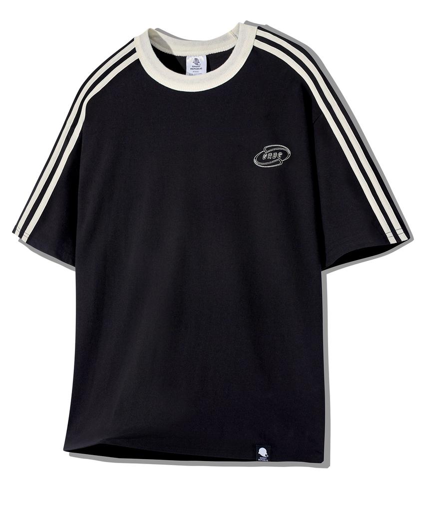 GHOST REPUBLIC Line Oversized Track Short Sleeve T-Shirt Gt-365_Black