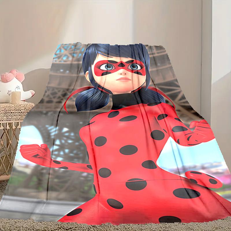 1pc Ladybug Blanket, Super Cozy Printed Home Blanket, All-Season Warmth
