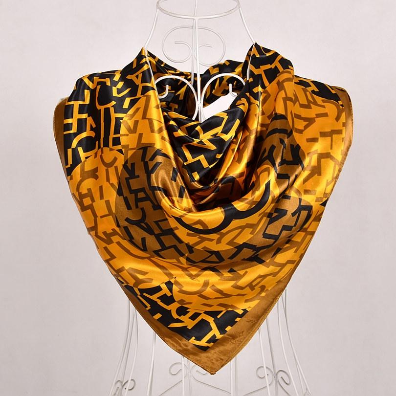 New Style Snakeskin Pattern Square Scarves Wraps Printed  Women Pink Blue Silk Scarf Shawl Unisex Muslim Silk Muffler