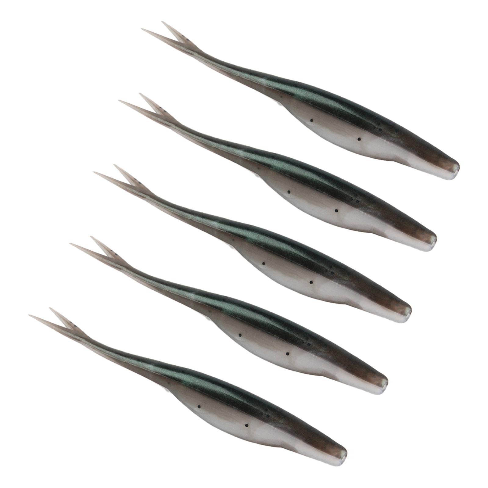 

5Pcs Soft Swimbait Floating Baits Fishing Lures Split Tail Swimbaits Lures Baits Fishing Lures Tackle Accessories B