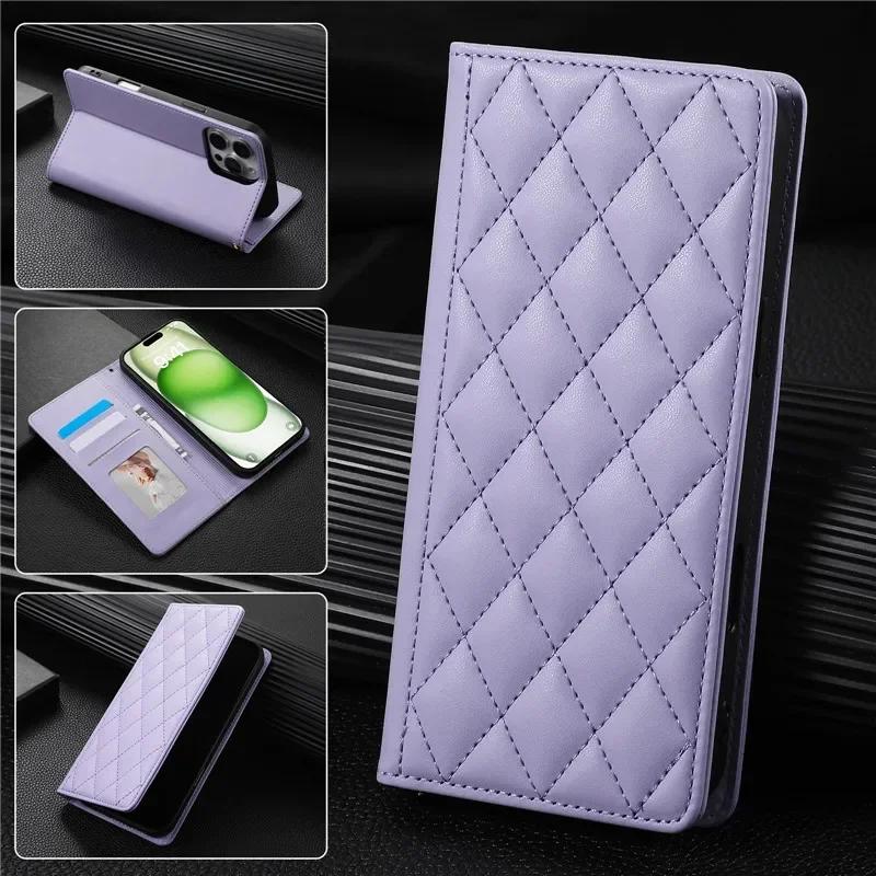 Per Samsung Galaxy S25 Edge S24 Plus S23 FE S22 Ultra S21 S20 S10 Note 20 Portafoglio Magnetico in Pelle Custodia Portacarte per Telefono Custodia a Flip Borsa