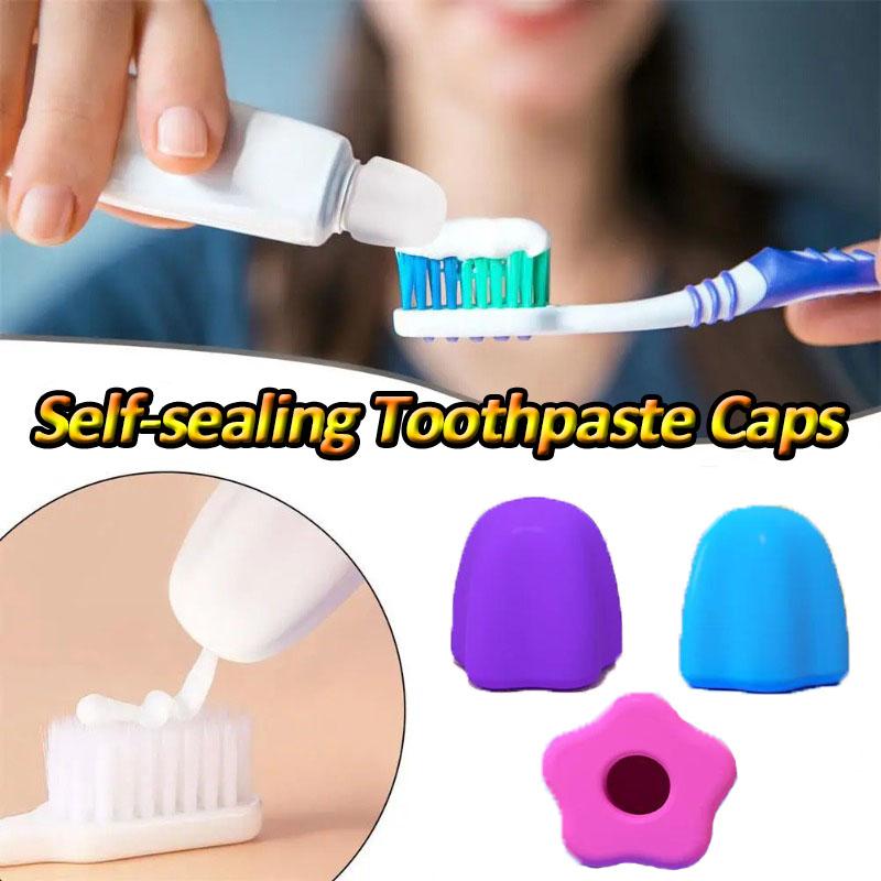 

3pcs Silicone Toothpaste Caps Self-sealing Toothpaste Squeezer Toothpaste Pump Dispenser Cosmetics Self-Closing Saver Covers white, 1pc