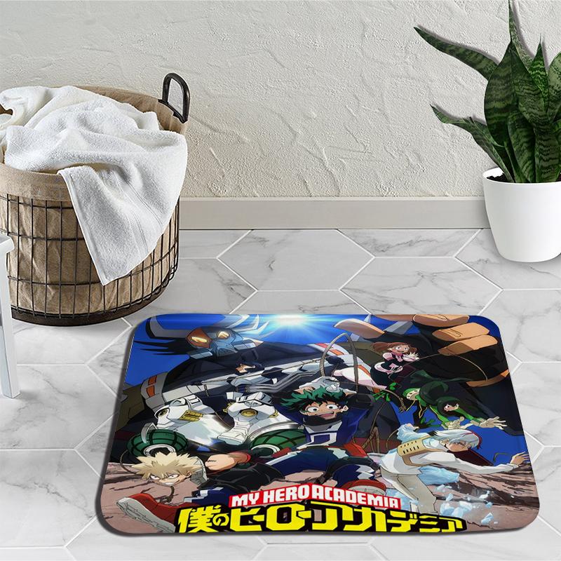 Amime meu herói academia tapetes deku midoriya izuku bakugou tapete dos desenhos animados quarto sala de estar macio antiderrapante área