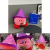 Qd New Star Kirby Magician Plush Toy Cute Flying Broom Halloween Edition 33cm
