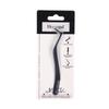 Donegal Mat Crush Double-Sided Cosmetic Tweezers with Comb - Matte Black (4127)
