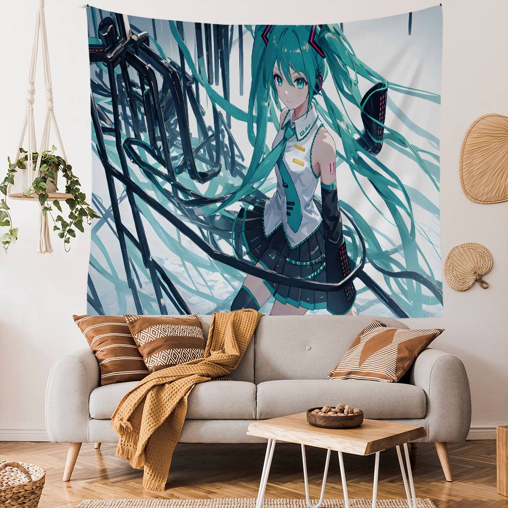 Music Characters MMiku Hanging Bohemian Tapestry Indian Buddha Wall Decoration Witchcraft Bohemian Hippie Cheap Hippie Wall