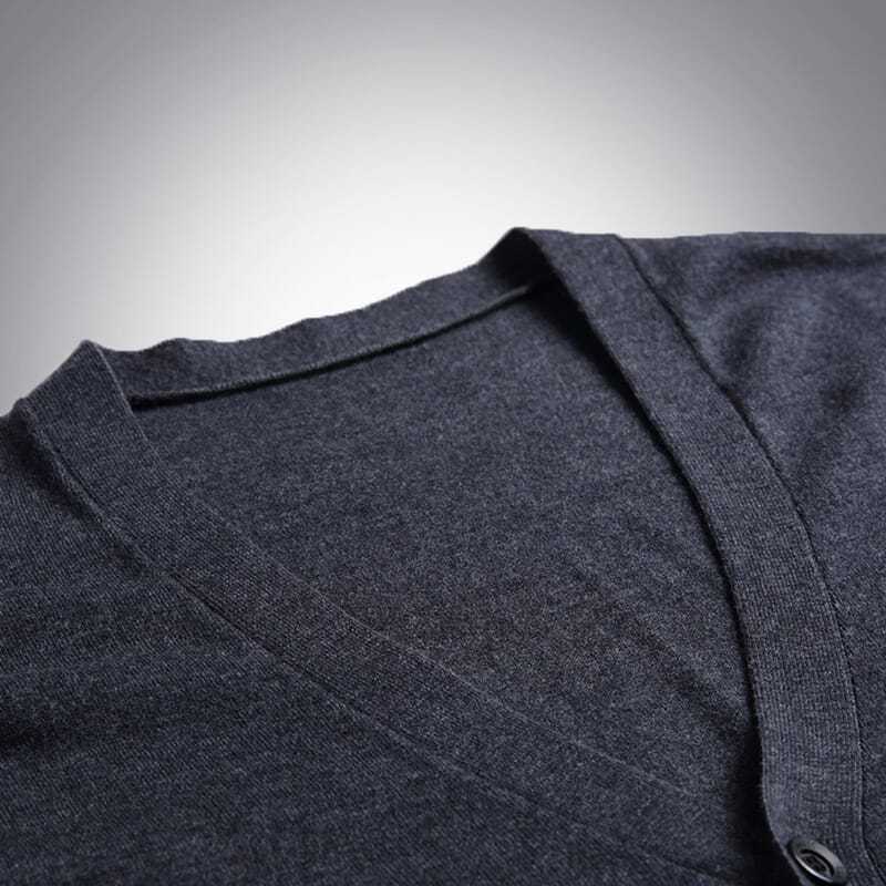 Spring Autumn Black Handsome Fashion Knitted Cardigan Middle-aged Men Korean Jacket Button Loose Sweater Trend