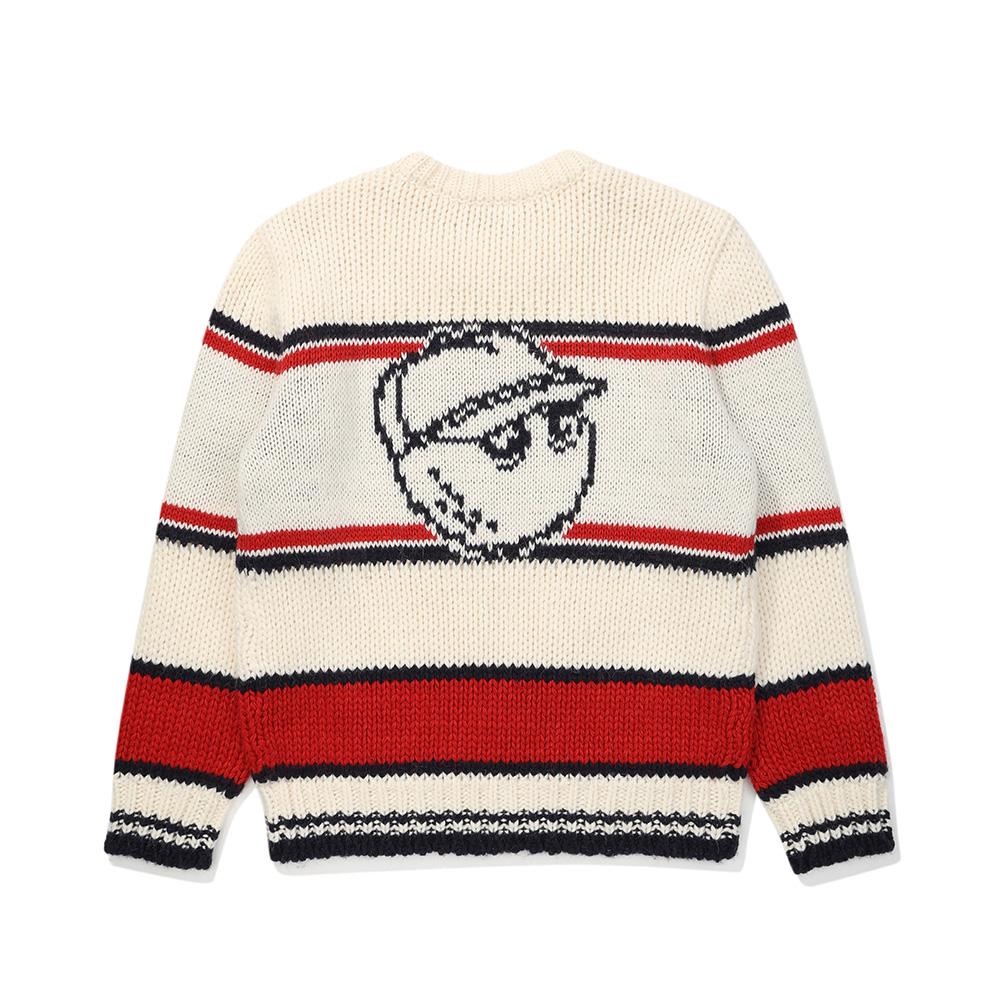 MALBON GOLF Bucket Point Sweater Ivory (Man)