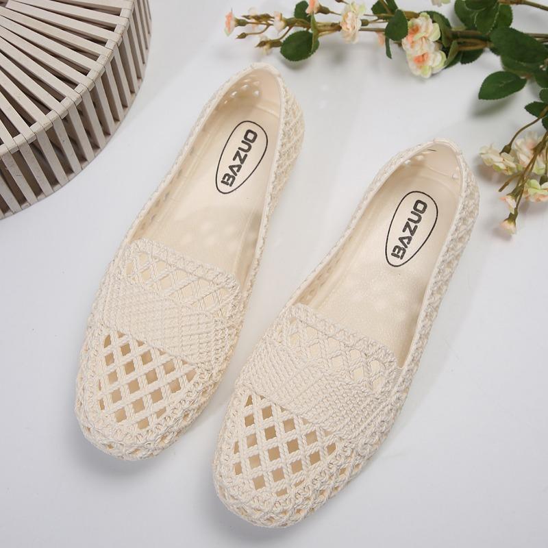 Fashion 2025 Summer  Cross-border Foreign Trade Daily Casual Shoes Breathable and Comfortable Women's Flat-soled Slip-on Low-top Shoes