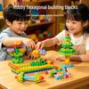 Hexagonal Building Blocks: DIY Educational Toy with Storage Box for 3D Architecture Assembly