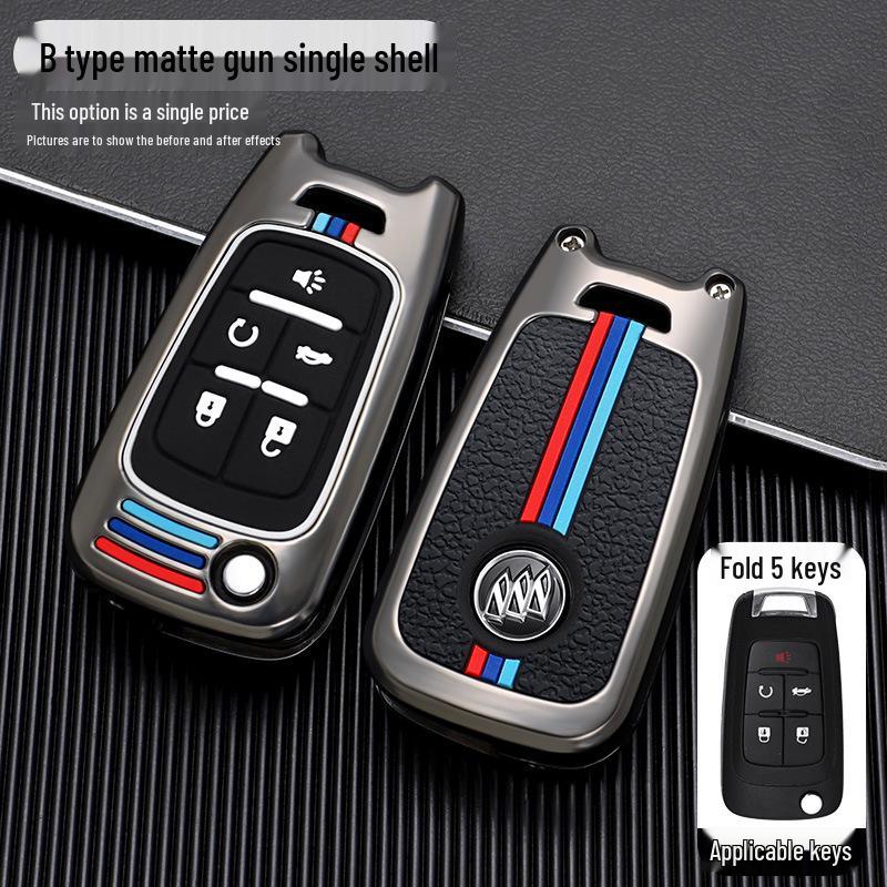 Buick Car Key Case Cover for Models: New Excelle, Verano, GT, Velite, Envision, Enclave, GL8, LaCrosse, GL6, Encore