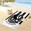 Collingwood Warriors Print Beach Towel, Large Soft Quick Dry Towel for Beach Camping Swimming