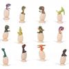 Farm Pasture Simulation Plastic Doll Model Ornament Farmer Worker Animal Woman