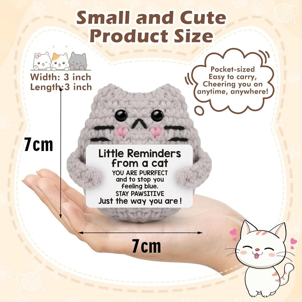 Bambola all'uncinetto Energia Positiva Tasca Abbraccio Fatto a Mano Maglia Peluche Patata Pianta Avocado Ape Tartaruga Anatra Divertente Regalo di Supporto Emotivo
