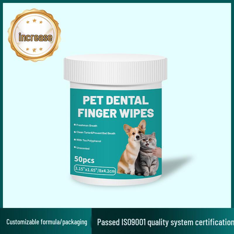 Pet Extra Large Disposable Teeth Cleaning Finger Wipes for Dogs and Cats