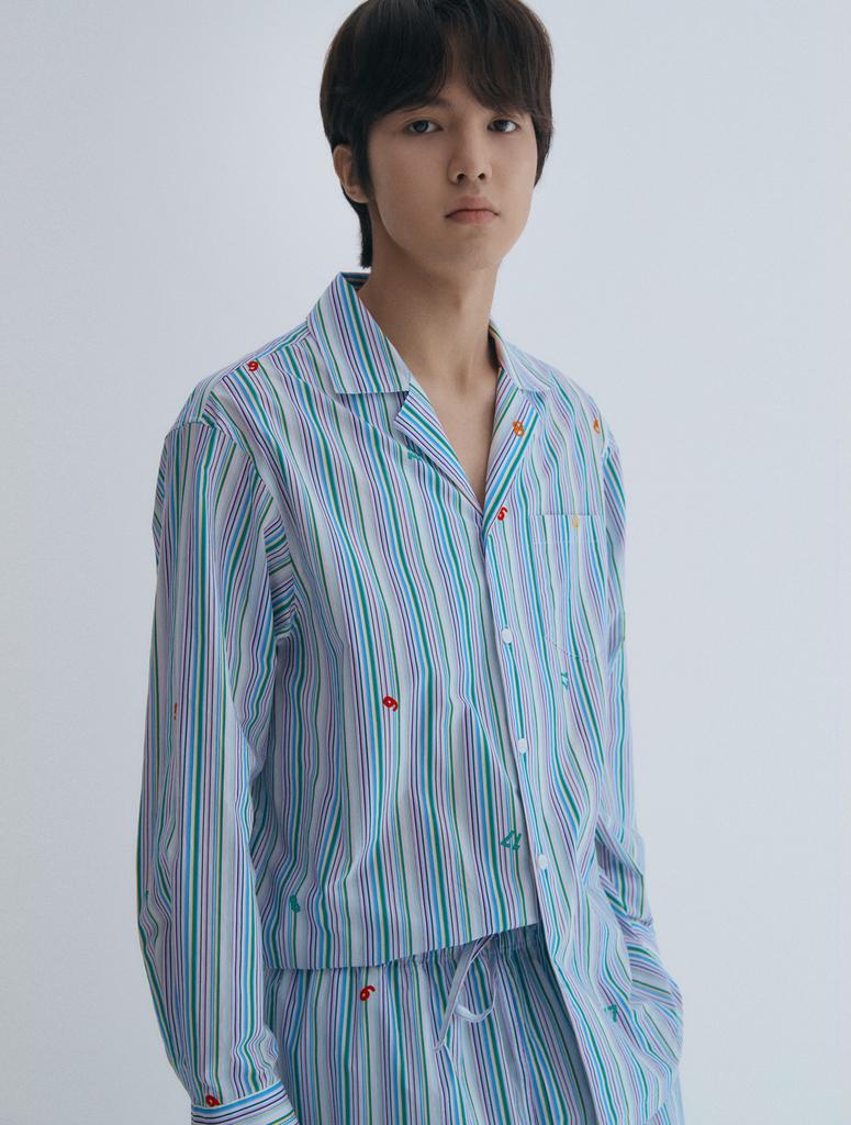 GRAYDATION 1789 Striped Pajama Pair Men'S & Women'S Set