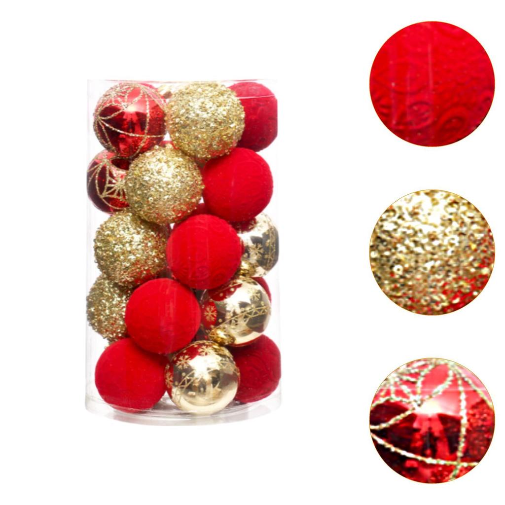 25x Christmas Balls Ornaments Hanging Decorations Walls Decorative Baubles
