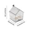 Transparent Bird Feeder House Bath Tub Water Food Dish Decorative Bird Feeders House Transparent Window Wild Bird Feeder