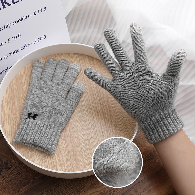

Winter Gloves Men s Thick Warm Knit Cycling Gloves Touch Screen Cold Resistant Outdoor