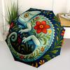 1pc Chameleon Flowers Auto Open/close, All-Season Portable Folding Umbrella for Women & Men, Travel, Everyday, Formal Events - Compact Luxury Parasol,