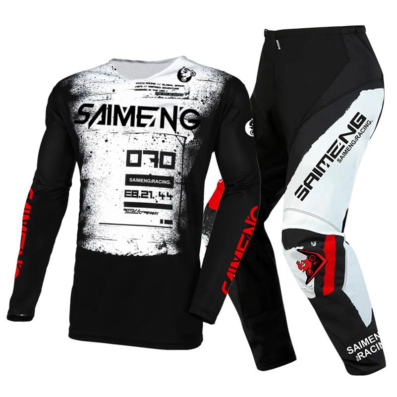 Set di abbigliamento da motocross per bambini 4 5 6 7 8 9 10 11 12 13 anni Ragazzi Bambino Motociclista Ragazzo Ragazza Maglia Pantaloni Kit tuta da corsa Fuoristrada Enduro MX MTB