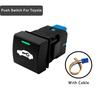 12V Green White LED Backlit Push Button Switch Power Horn Fixed Momentary Type For Toyota Prado 150 Series Corola Camry RAV4