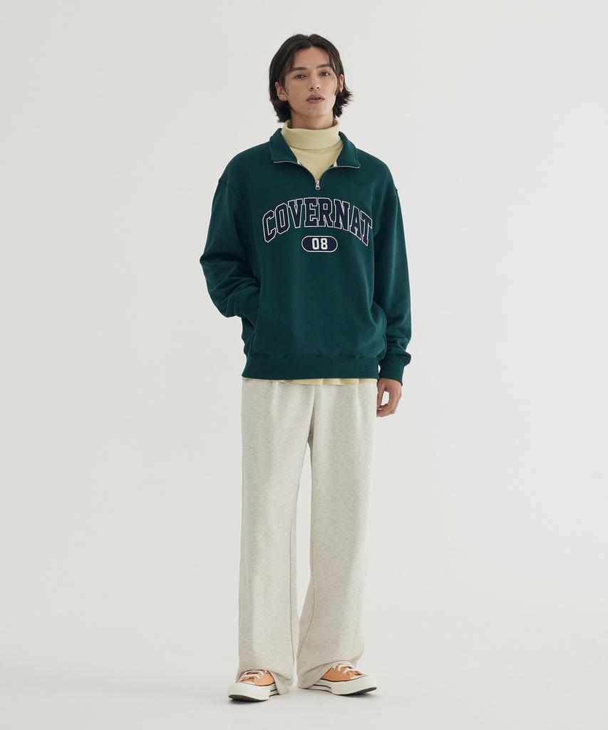 COVERNAT Arch Logo Half-Zip Sweatshirt Green