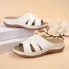 Offene Damen-Sandalen mit Plateau-Absatz und dicker Sohle, ein Riemen - Strandschuhe