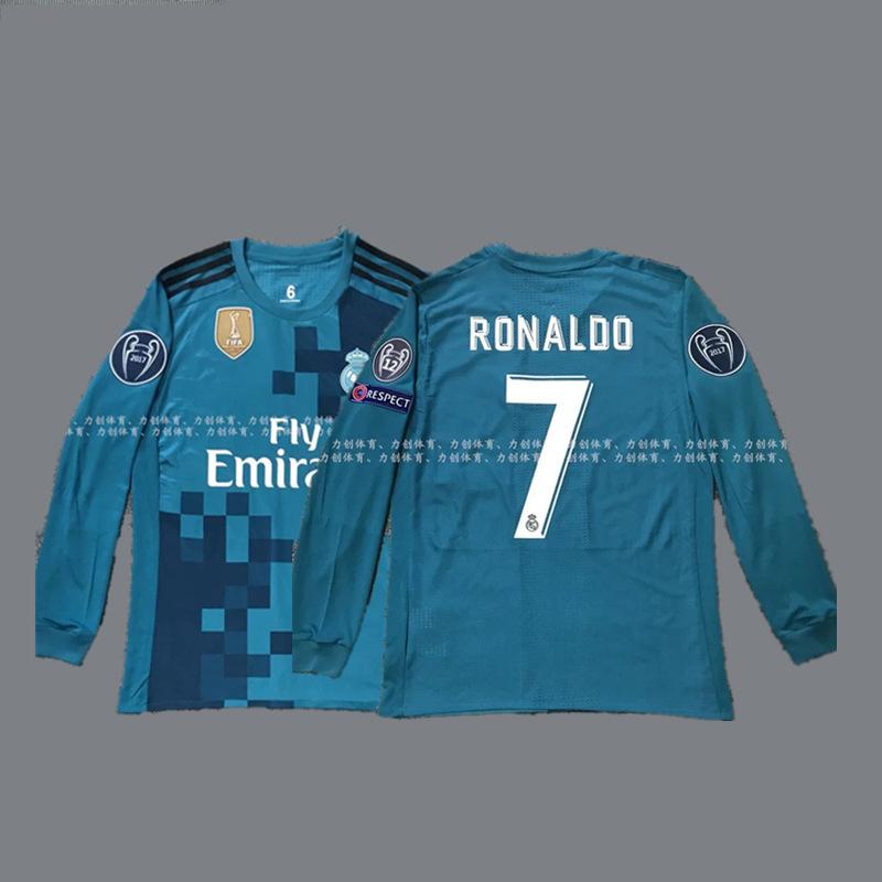 Vintage Futbol Forması Uzun Kollu Klasik Milli Takım Gömleği Beckham Zidane C Ronaldo Retro Futbol Üstü