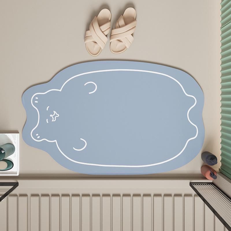 Simple Diatom Mud Floor Mat for Household Bathroom Floor Mat for Bathroom Absorbent Foot Mat for Entrance Entrance Door Mat