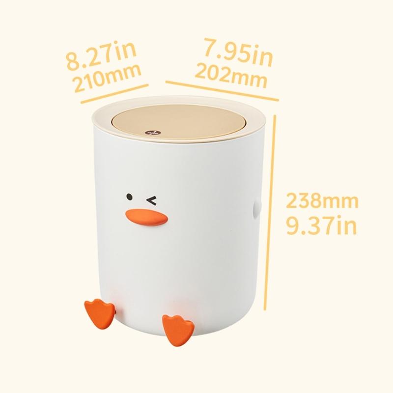 Kreatywny Kosz na Śmieci z Motywem Kaczki Oszczędzający Miejsce Wystrój Domu do Małych Przestrzeni Kuchnia Łazienka Kosz na Śmieci do Biura