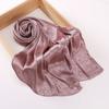 Premium Malaysia Satin Tudung Hijab Islamic Veil Headscarf Crinkle Plain Color Satin Crepe Scarf Muslim Women Shawl Wrap