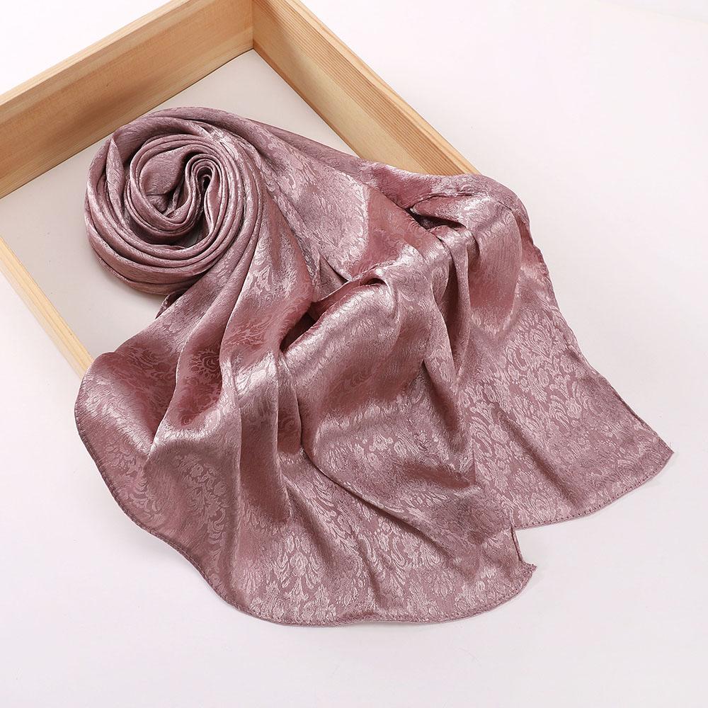 Premium Malaysia Satin Tudung Hijab Islamic Veil Headscarf Crinkle Plain Color Satin Crepe Scarf Muslim Women Shawl Wrap